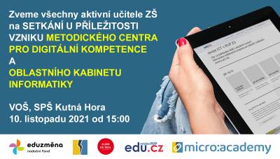 Seminář Metodické centrum pro digitální kompetence 10.11. od 15:00